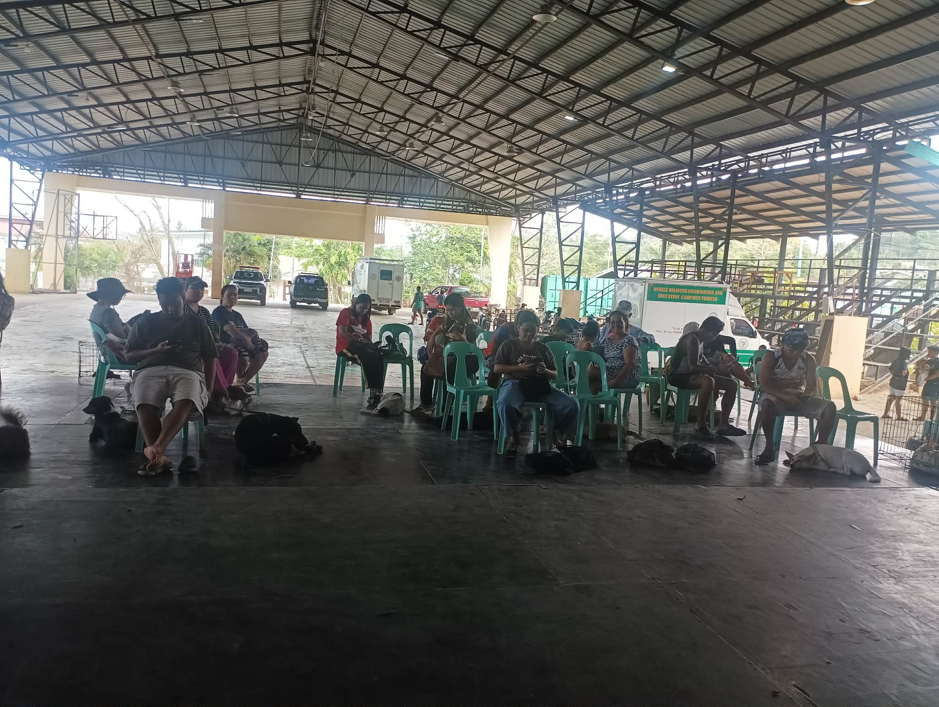 Salle d'attente pour la stérilisation en déplacement